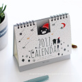 2017 impressão de calendário de mesa personalizada de desenhos animados coloridos